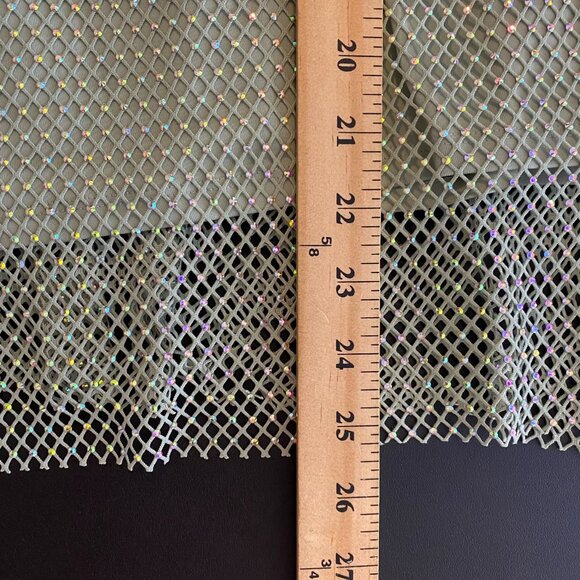 Anthropologie Sunday in Brooklyn Mint Green Mesh Layered Rhinestone Tank Top, XL - Picture 4 of 5